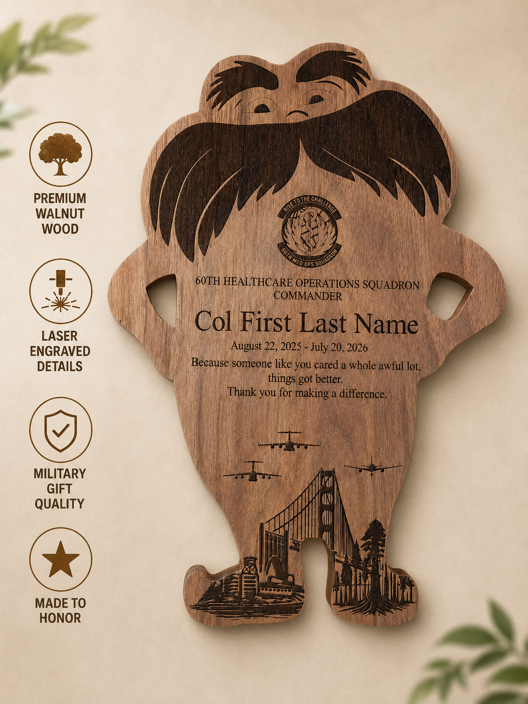 Custom Military Plaque | Personalized Service Award Gift